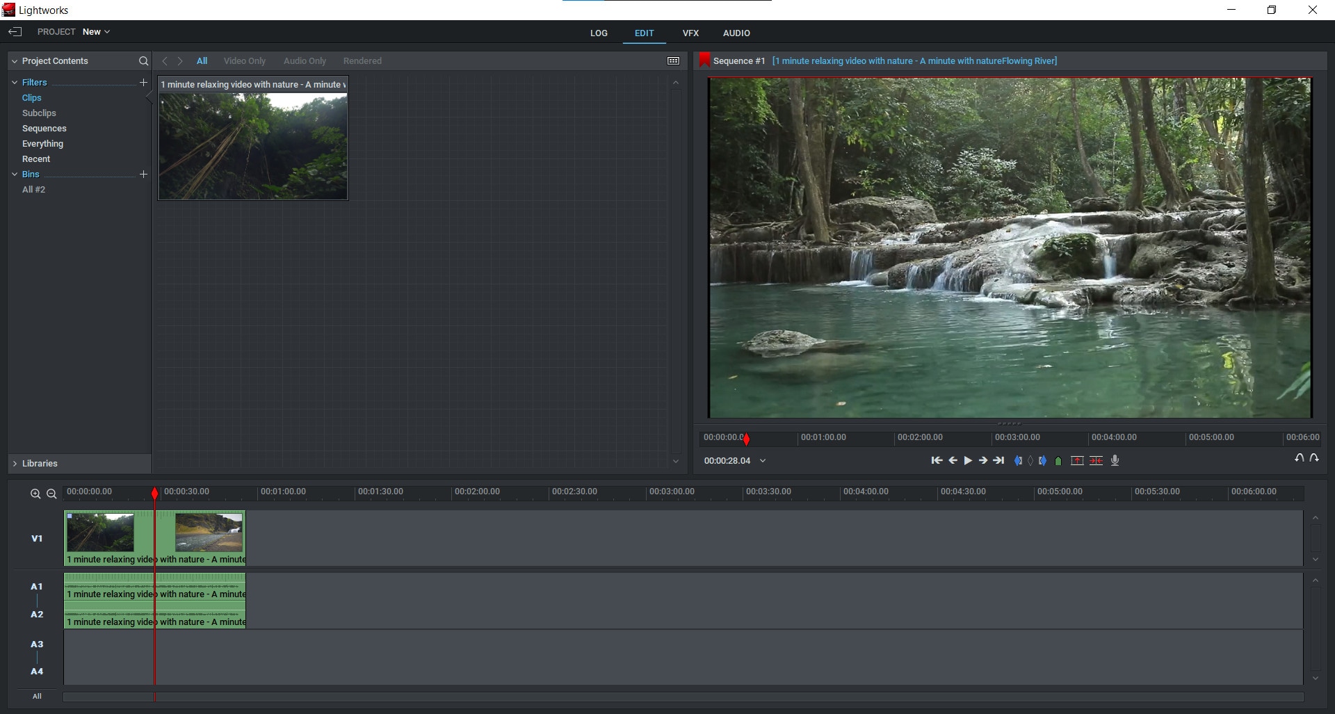 how to crop a video in lightworks