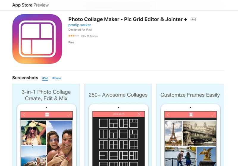 Photo Collage Maker — приложение для создания коллажа на iPhone