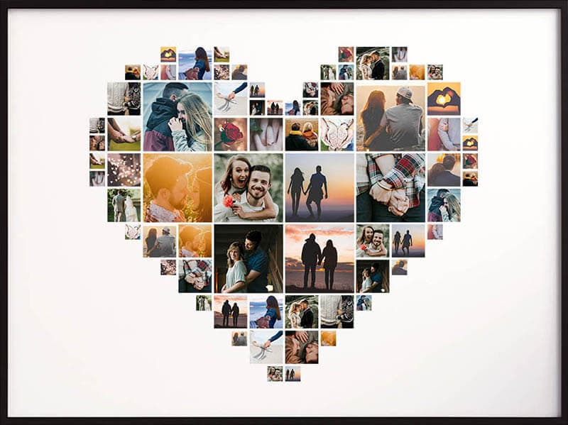 heart shape collage