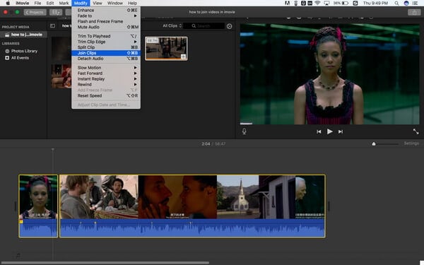  iMovie video editing 