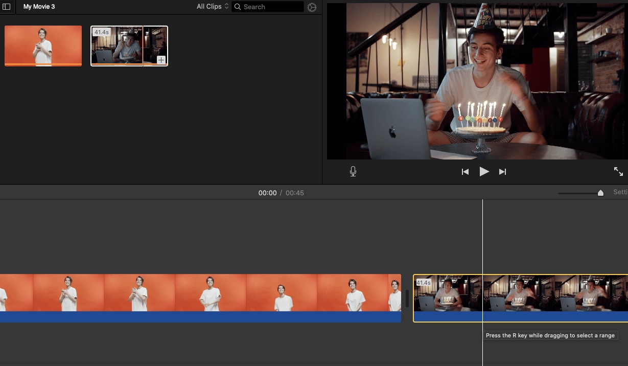 how to merge clips in imovie