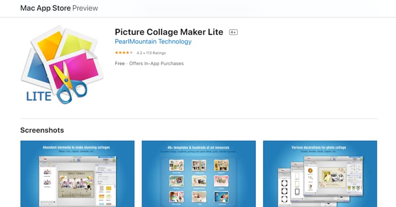 Picture Collage Maker Lite - Создатель Фотоколлажа (Mac)