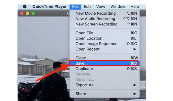 save trimmed video on Quicktime