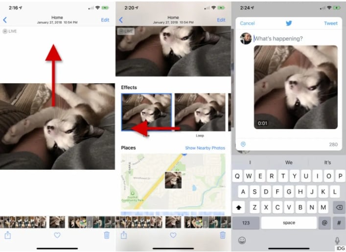 Atalho para converter vídeos em gifs no iPhone