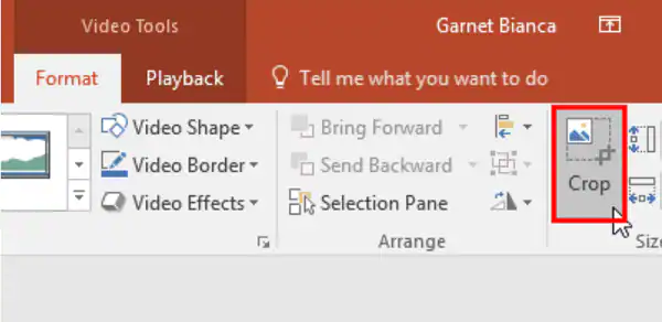 crop video in microsoft powerpoint 