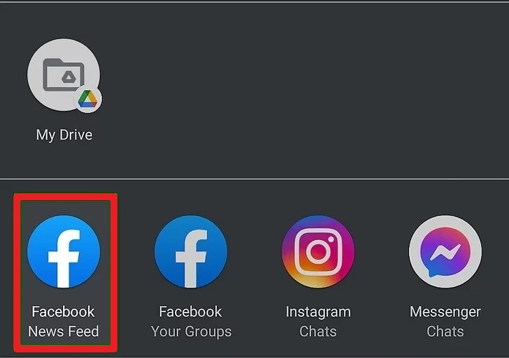 select facebook option