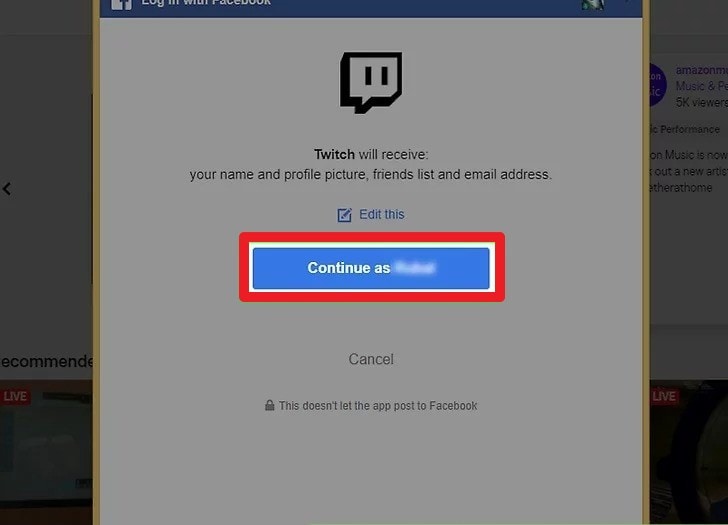 connect twitch with fb