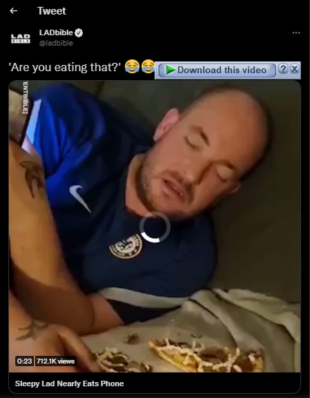Virales Video eines Mannes, der sein Telefon isst