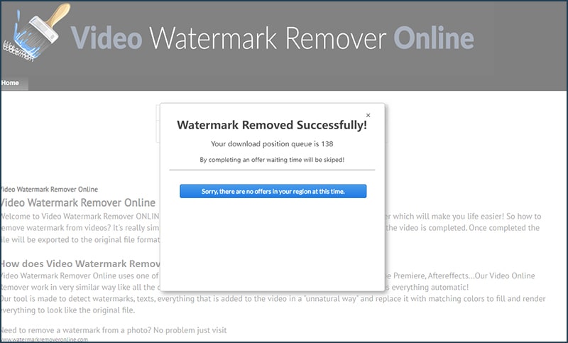 Remove Watermark in video online downloading page