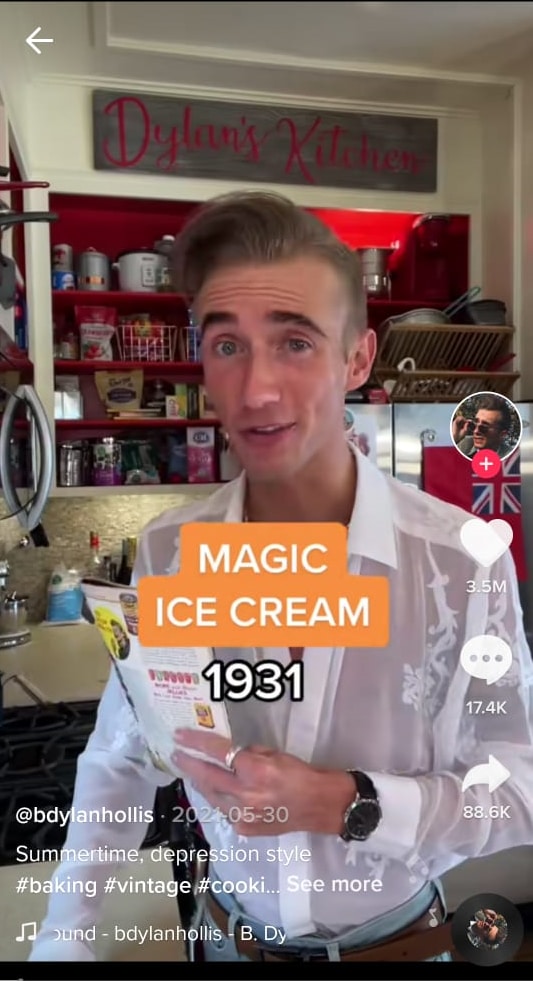 magic ice cream tiktok video