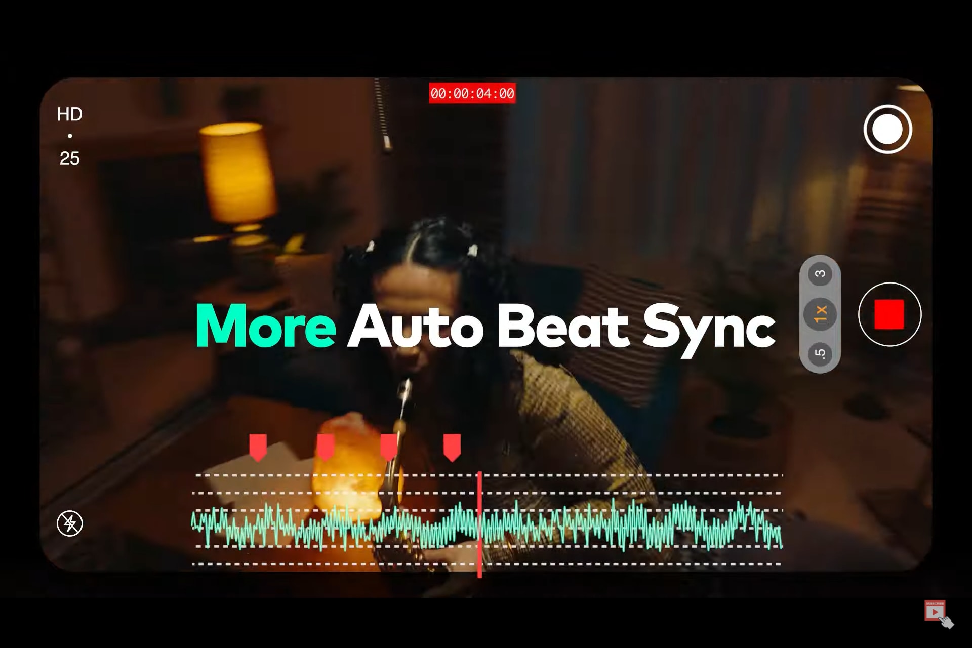 Auto beat sync in WonderShare Filmora 