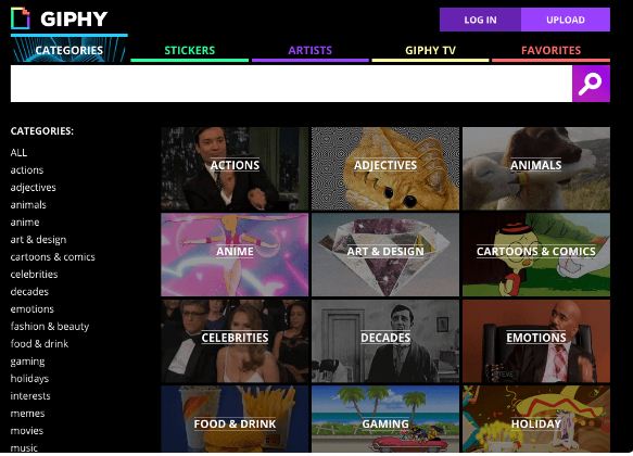 GIPHY GIF Website