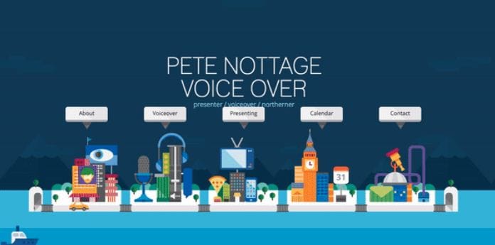 GIF Design Examples- Pete Nottage Website Homepage