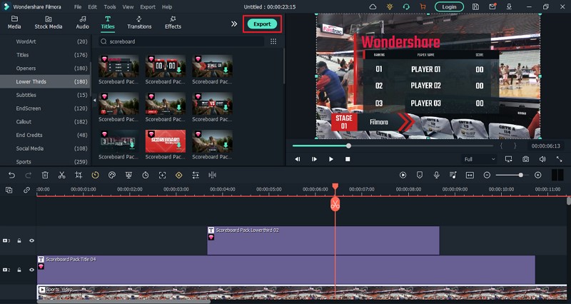  export the edited video