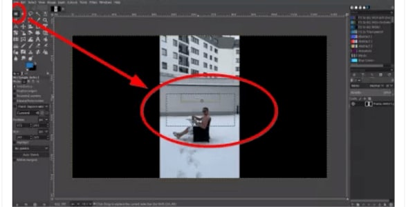 blur part of a video using openshot - select blur area