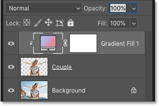 color correction in photoshop - fill gradient shape