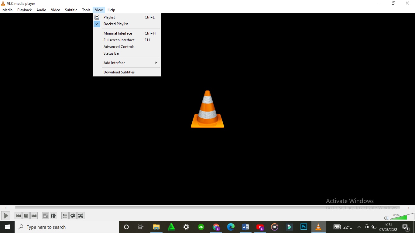 قص الفيديو في vlc