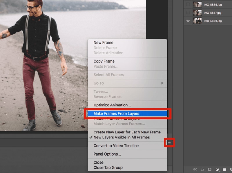 membuat frame dari layer photoshop