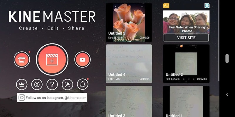 kinemaster android filter video