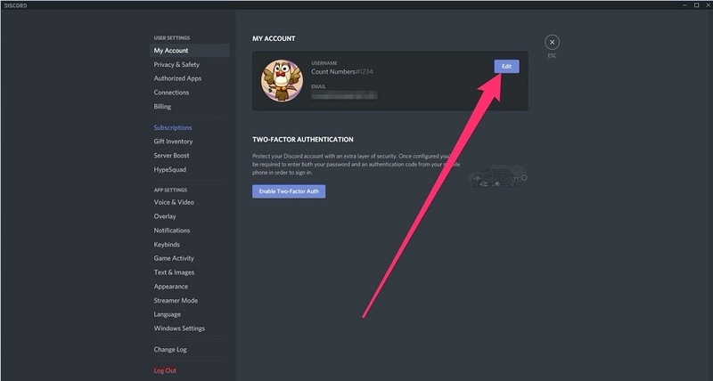 How to Change your Discord Profile