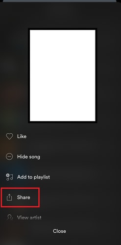  share song from spotify app