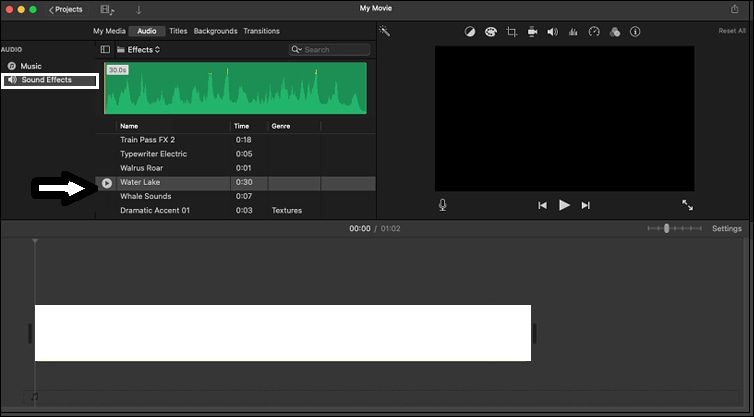 how to add soundtrack on imovie macos