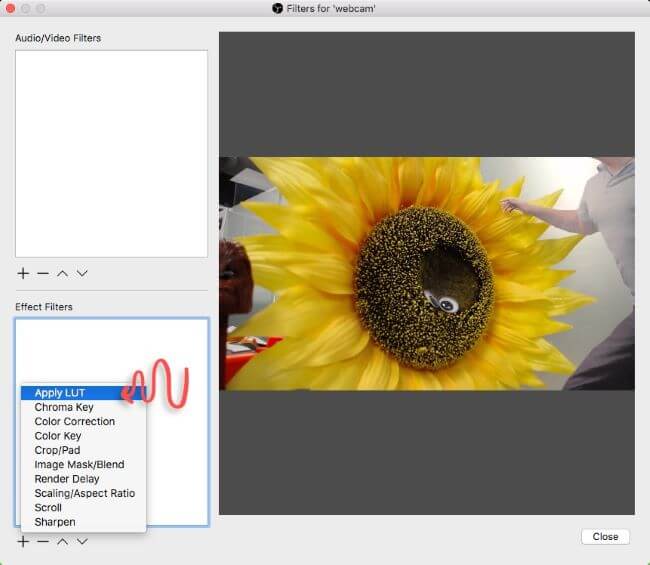 color correction in webcam - apply luts