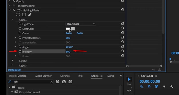 iluminar un video oscuro en premiere pro - cambiar el valor