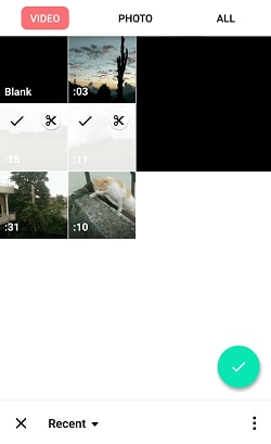 Video auf Android zusammenfügen - Inshot