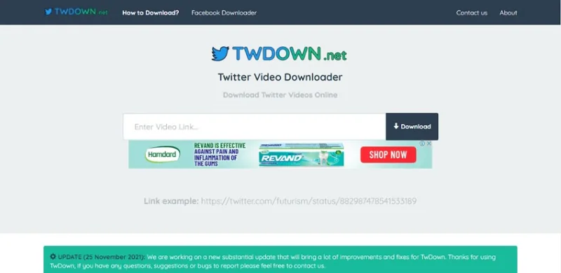 интерфейс twdown.net