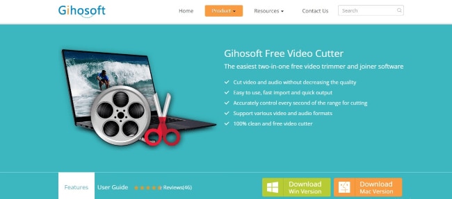 Videotrimmer ohne Wasserzeichen - gihosoft