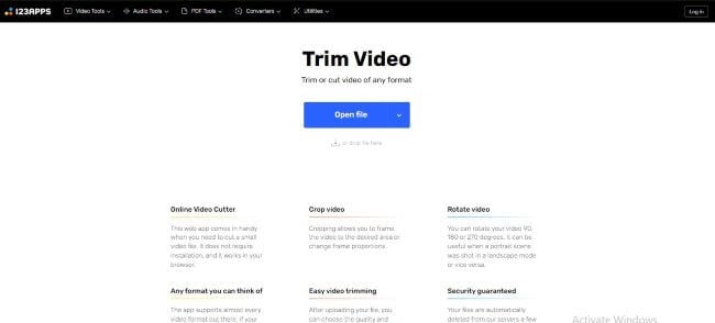 video trimmer without watermark - online video cutter