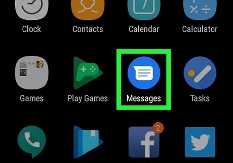 open the message app