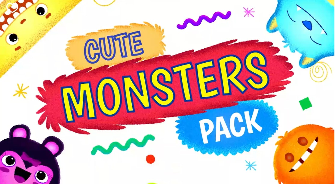 Cute monster pack by wondershare filmora