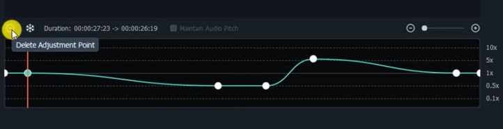 Delete the “keyframe”