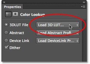 how to use 3d lut in photoshop - load 3d lut
