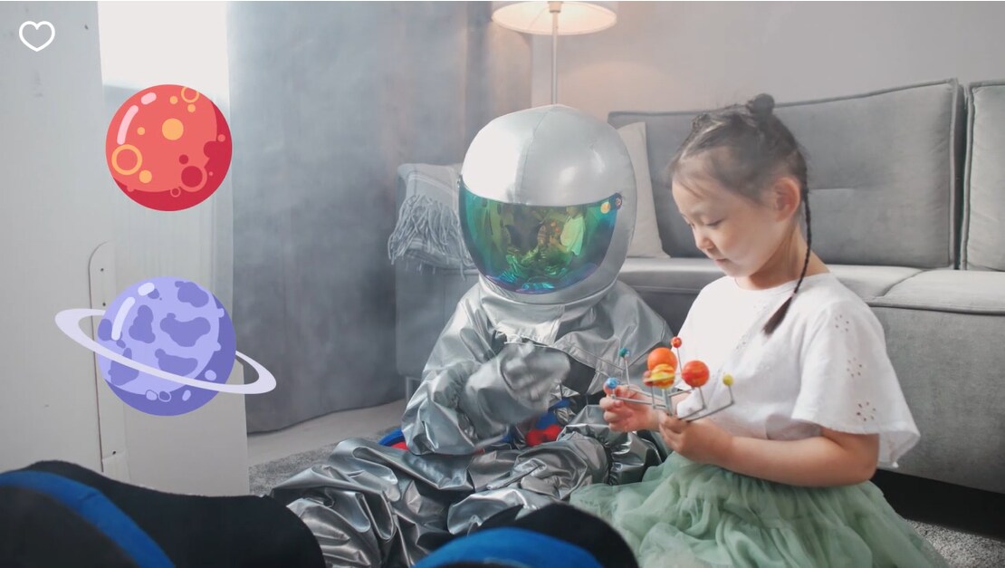 Tema kids space de wondershare filmora