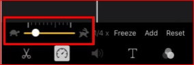 Move the slider forward to increase speed
