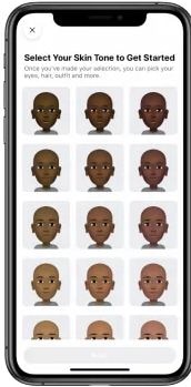 إنشاء صورة رمزية للفيسبوك - اختيار لون البشرة