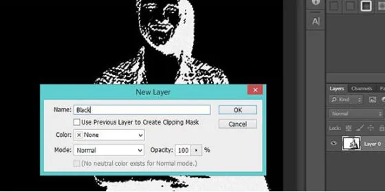 Photoshop Image Editor- Creating the ‘Black’ Layer