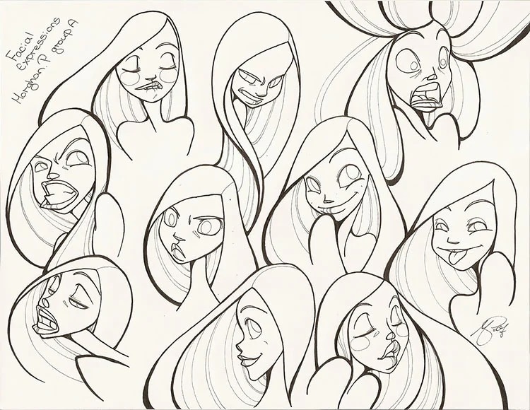 los 10 mejores ejemplos de rostros de dibujos animados 03