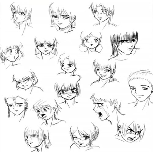 Samples of Cartoon Character Face