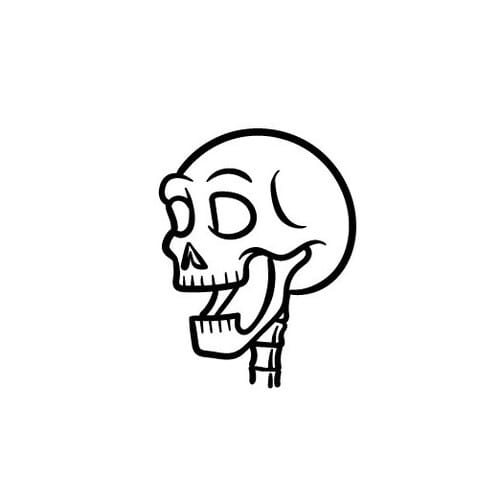 start with head skeleton cartoon