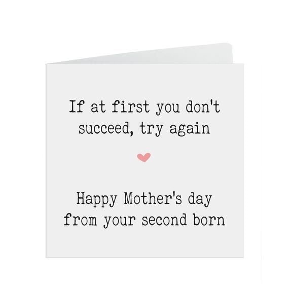 second child mother’s day card