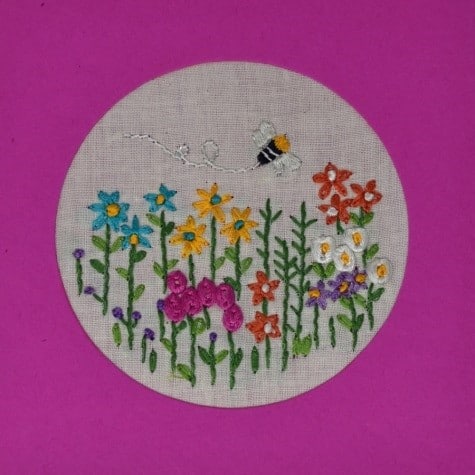 hand embroidered card idea
