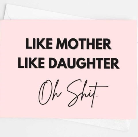 like mother like daughter card