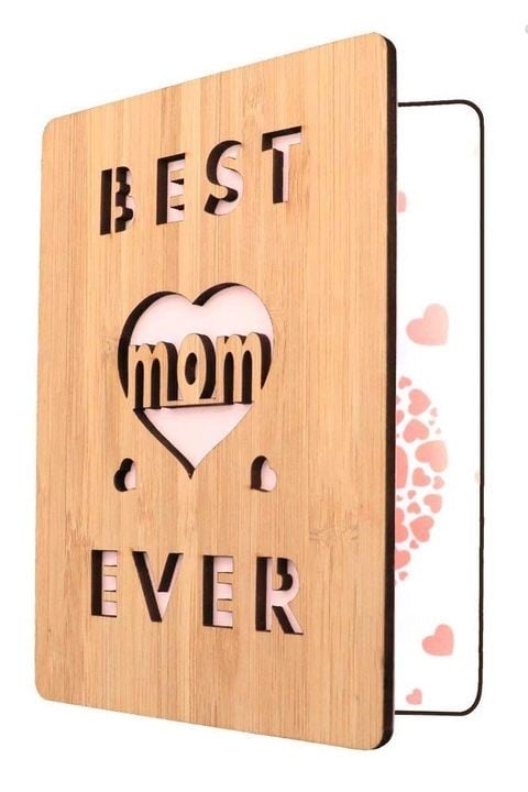wooden mother’s day card