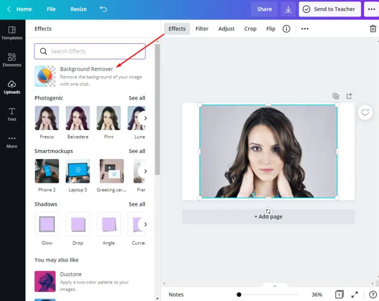 Eliminar el fondo de las imágenes en Canva