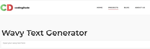 distorsionador de texto online - Wavy Text Generator