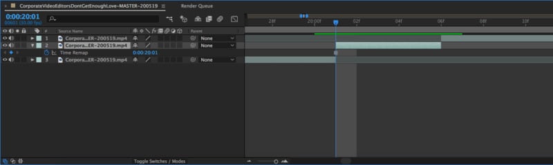 Comment faire un arrêt sur image dans After Effect ? 02